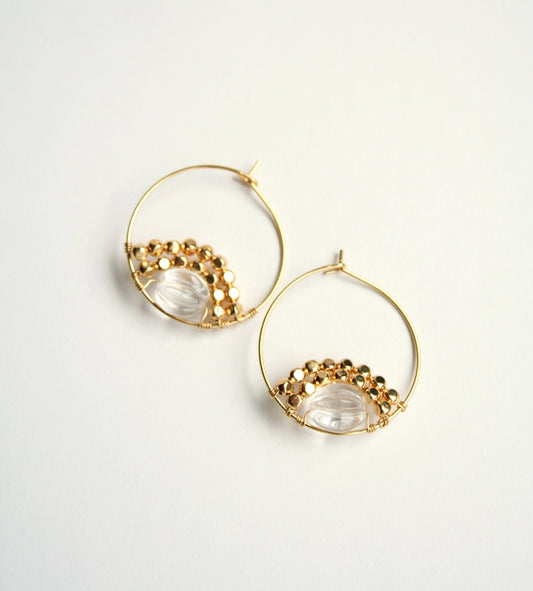 Golden Glass Arch Earrings