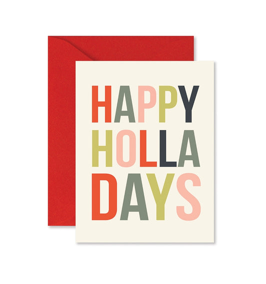 Happy Holla Days Christmas Greeting Card