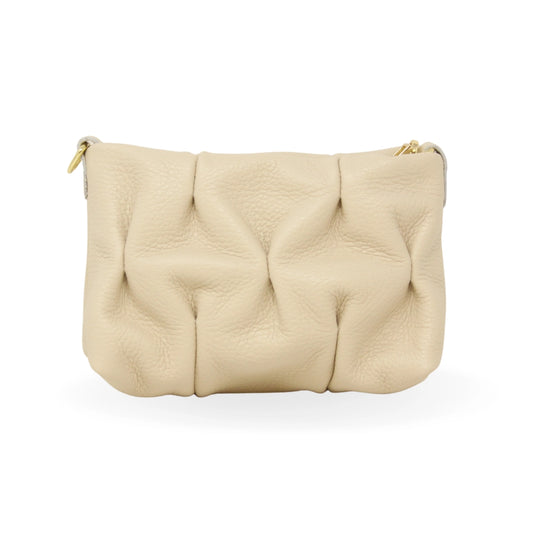 Quilted Leather Clutch - Ivory