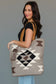 Western Tote - Taupe/Cream