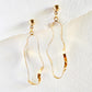 Curve Flat Wire Drop Earrings