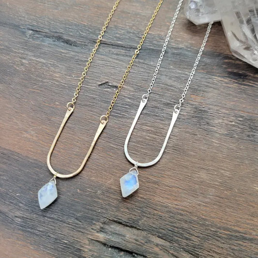 Moonstone U Necklace