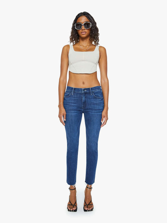 Mid Rise Dazzler Ankle Fray - Fancy