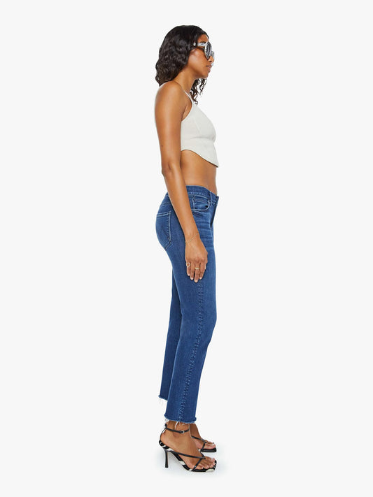Mid Rise Dazzler Ankle Fray - Fancy