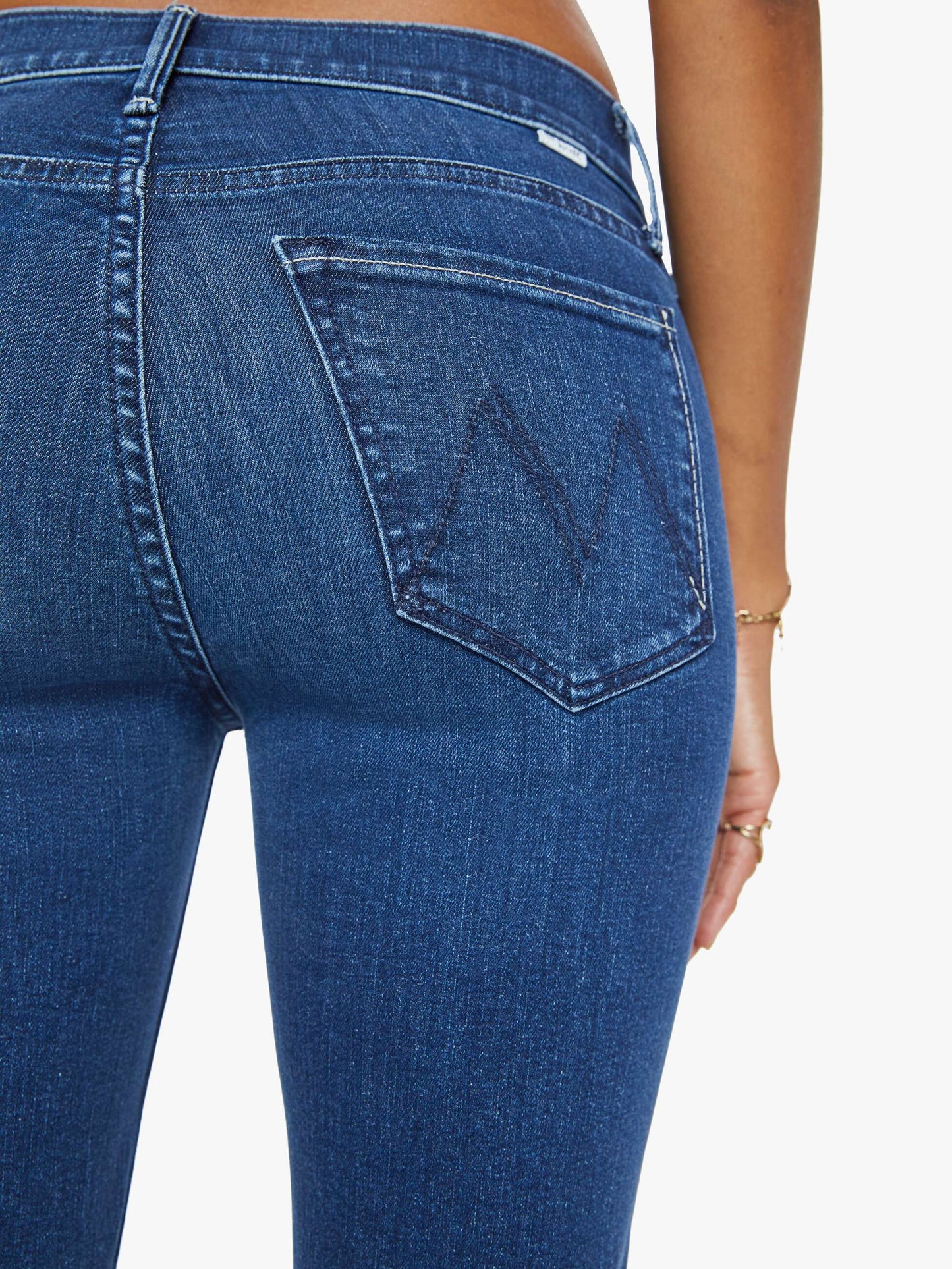 Mid Rise Dazzler Ankle Fray - Fancy