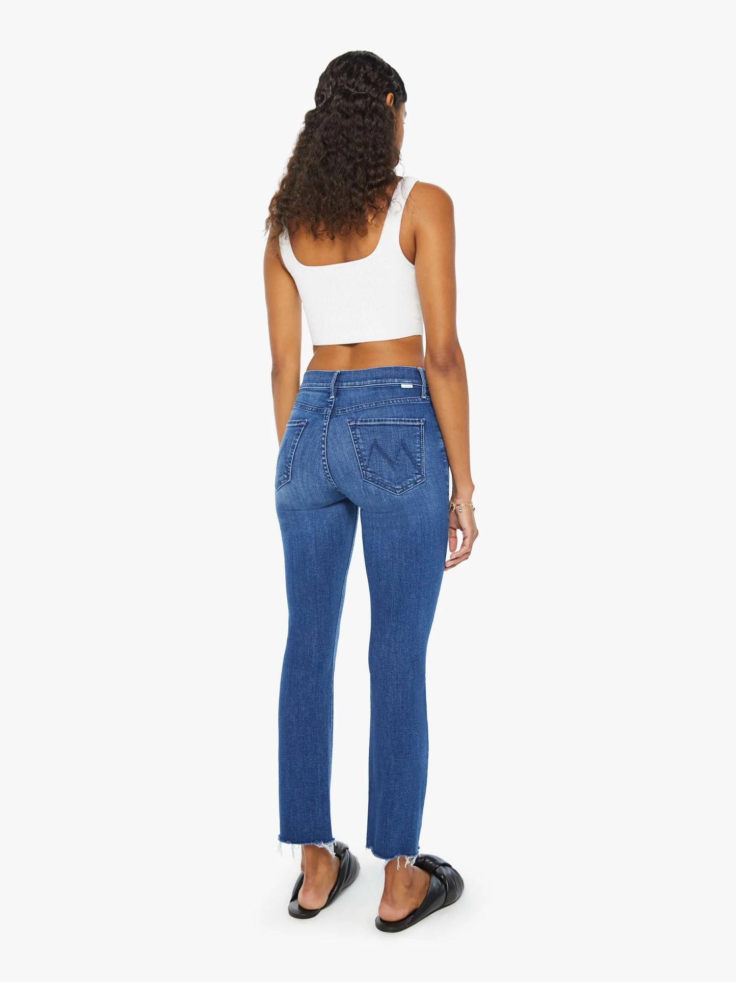 Mid Rise Dazzler Ankle Fray - Between