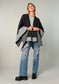Color Block Poncho
