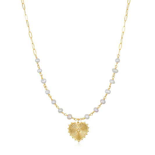 Heart Freshwater Pearl Necklace