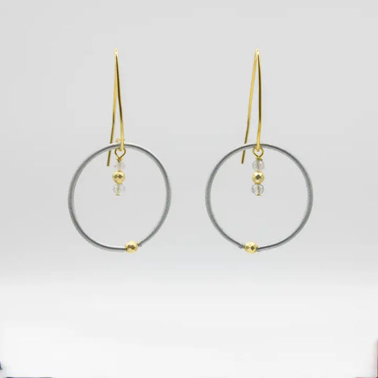 Labradorite Drop Wire Earrings