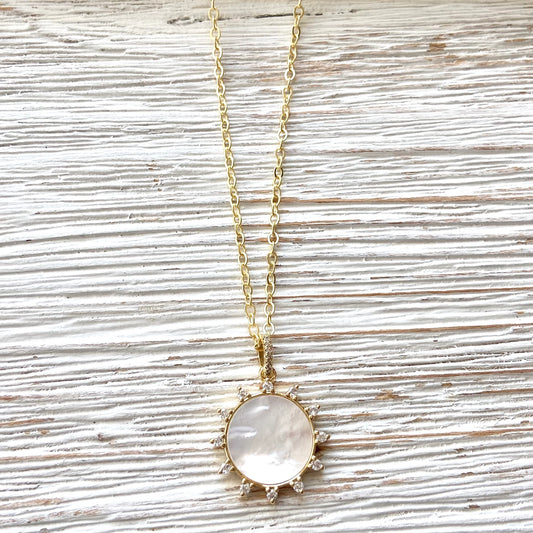 Sunburst Pearl Necklace