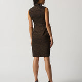 Sleeveless Bow Dress in Brown/Black