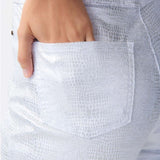 White Metallic Pant