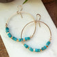 Turquoise & Vermeil Hoops