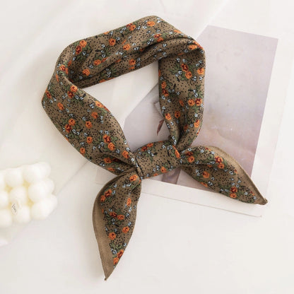 Vintage Floral Square Scarf