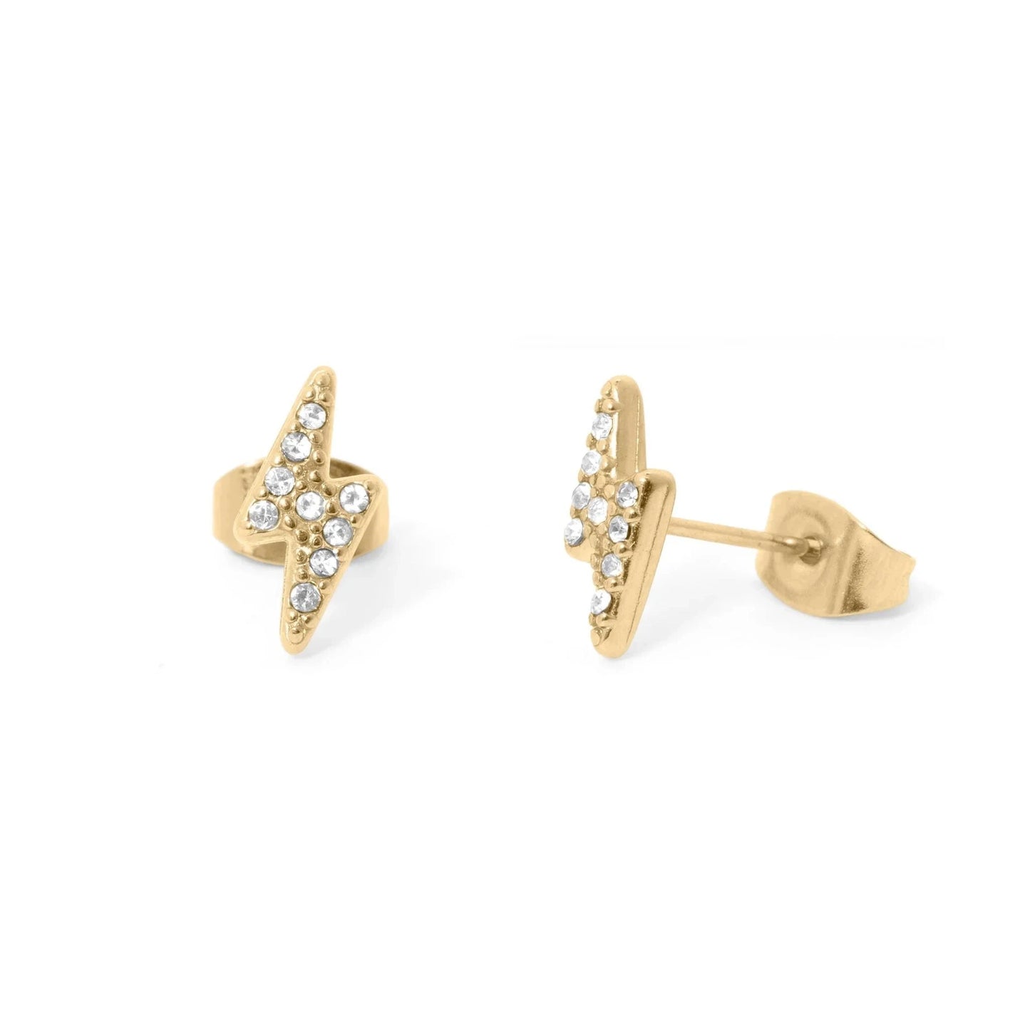 Stone Lightning Bolt Studs