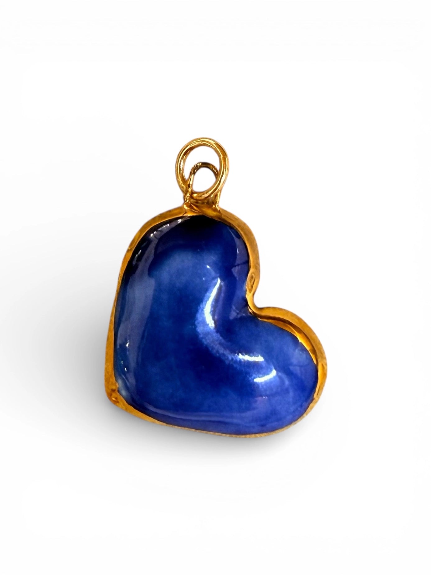 Blue Large Heart Charm