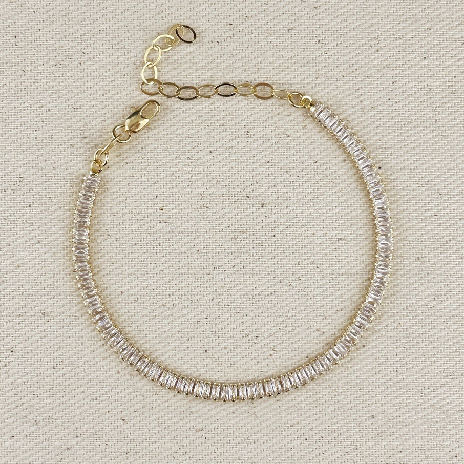 Baguette Cut Tennis Bracelet