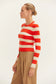 Lia Striped Rib Knit Top