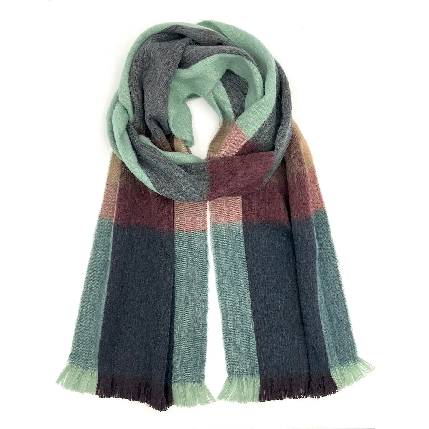 Alpaca Plaid Scarf - Twilight