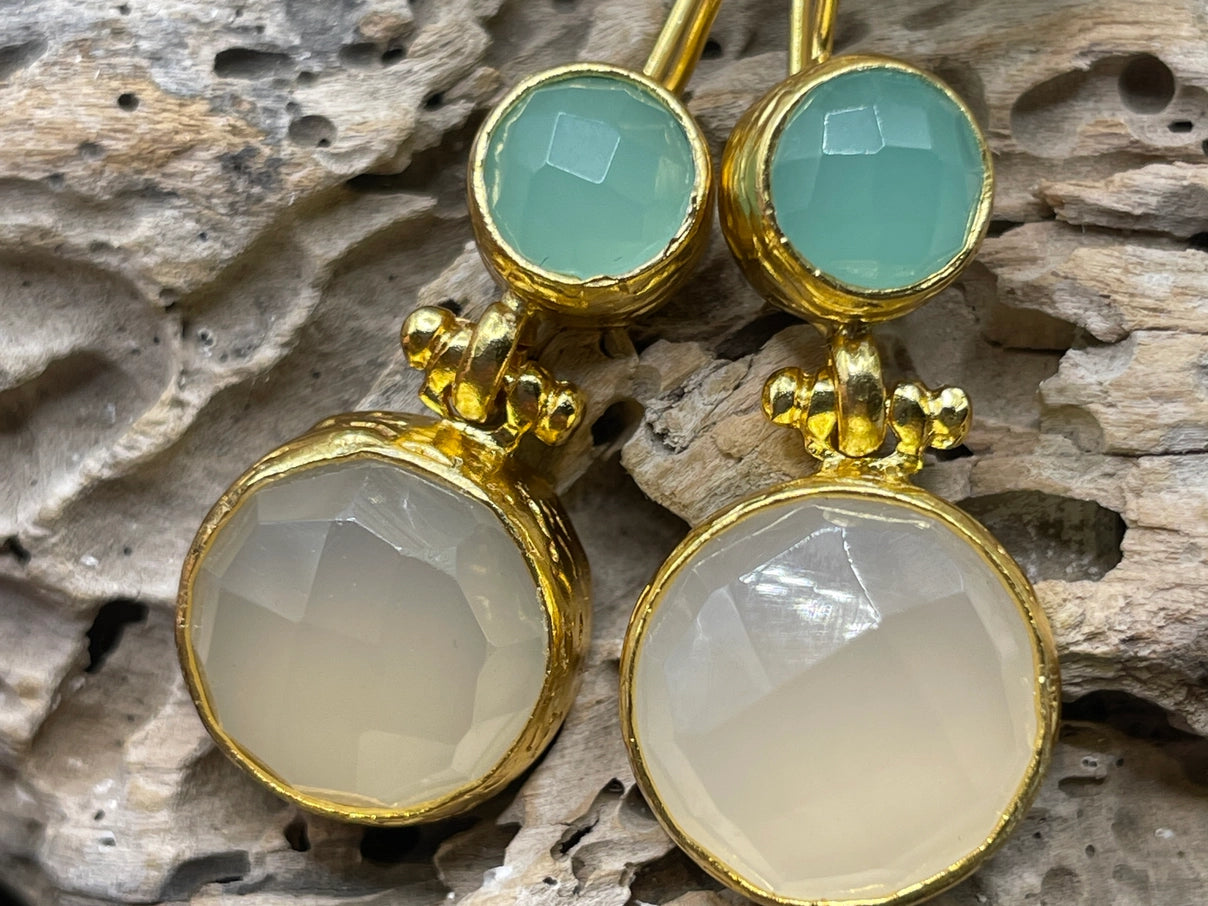 Double Stone Earrings