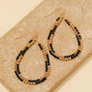 Mixed Beads Teardrop Earrings