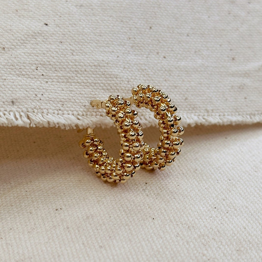 Beaded Cluster Hoops