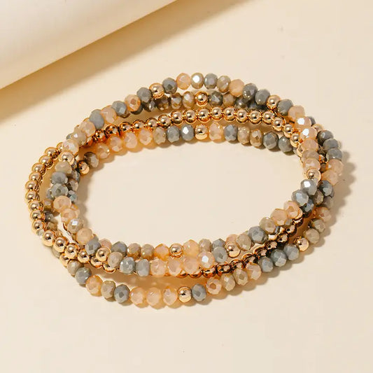 Faceted Beads Bracelet Set