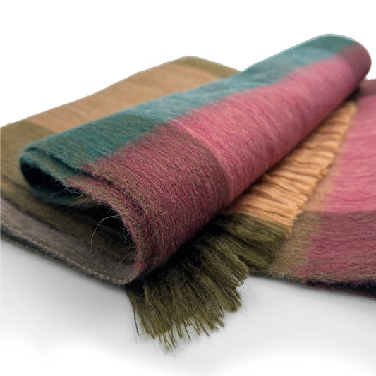 Alpaca Plaid Scarf - Wildrose