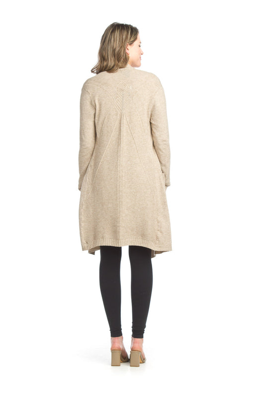 Ribbed Pointelle Cardigan