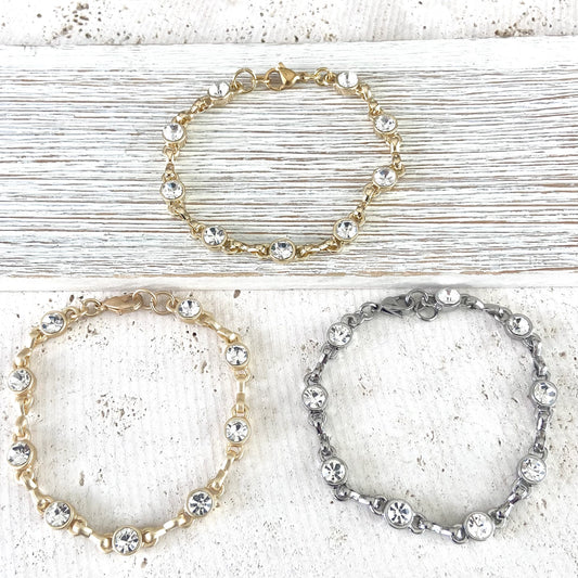Crystal Single Strand Bracelet