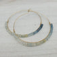 Moss Aquamarine Dipped Hoops