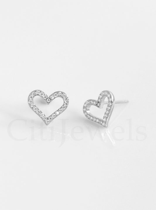 Hollow Heart Studs