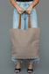 Western Tote - Taupe/Cream