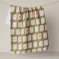 Mahjong Flower Tiles Towel - Green