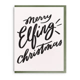 Elfing Christmas Holiday Greeting Card