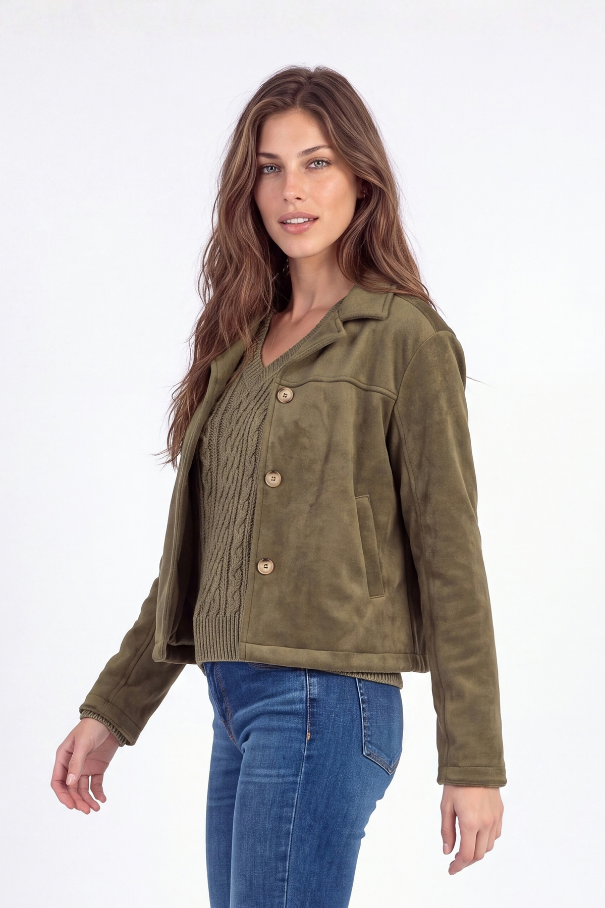 Seamed Swing Jacket
