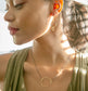 Mixed Metal Oblong Necklace