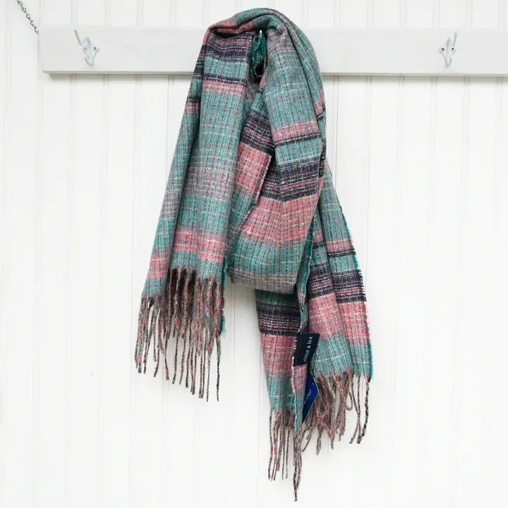 Soft Stripes Fringe Scarf