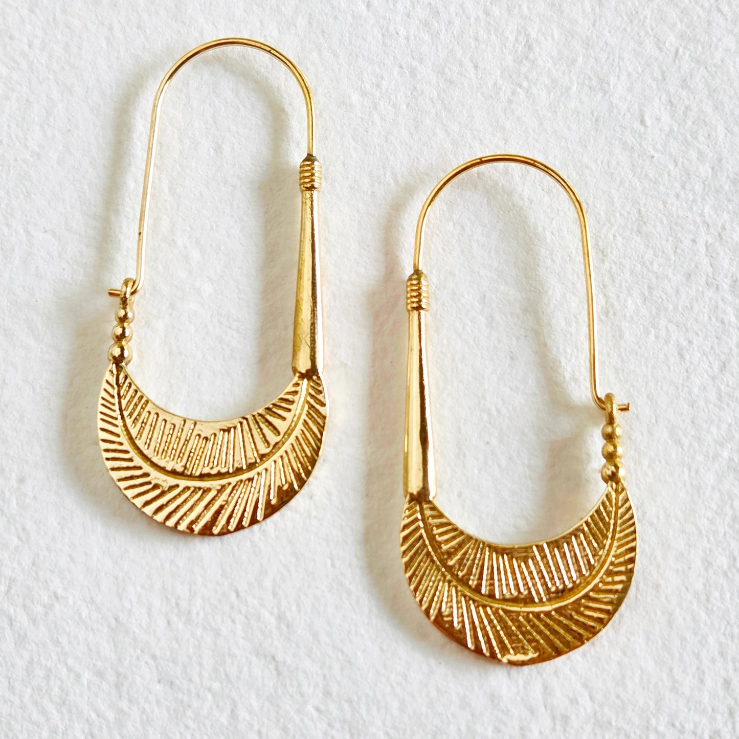 Double Faced Hammered Earrings