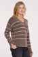 V-Neck Stripe Sweater