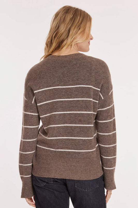 V-Neck Stripe Sweater