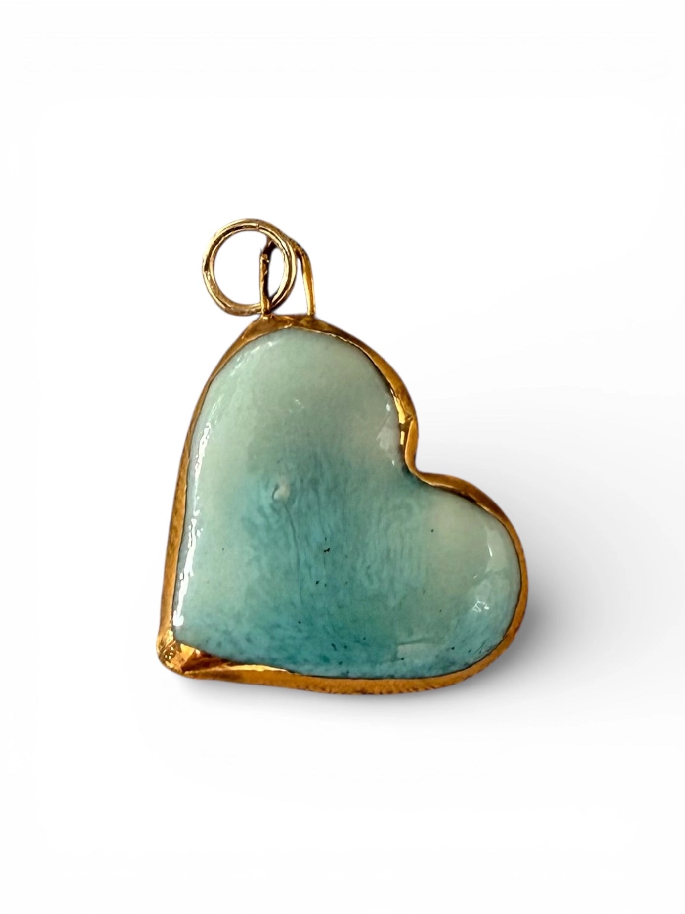 Turquoise Large Heart Charm