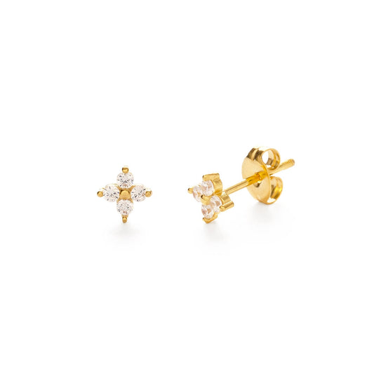 Crystal Flower Studs