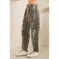 Distressed Leopard Pant