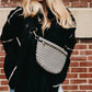 Checkered Woven Bum Bag