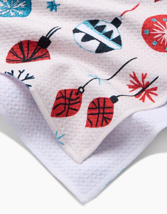 Embroidered Ornaments Kitchen Towel
