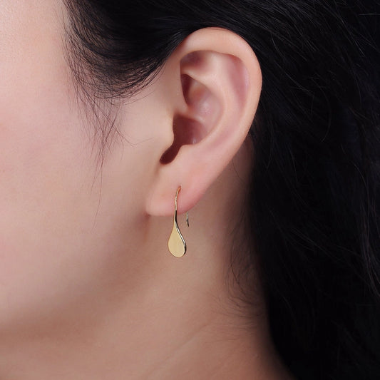 Teardrop French Hook Earrings