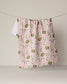 Mahjong Flower Tiles Towel - Pink