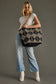 Black & Cream Diamond Pattern Tote