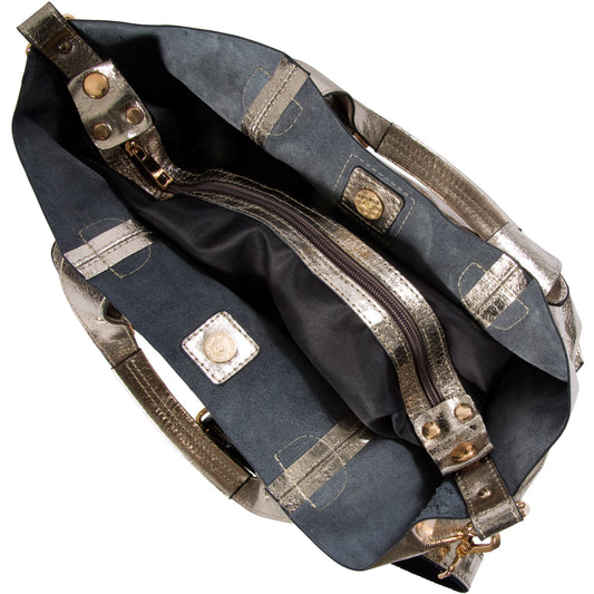 Anissa Pyrite Metallic Handbag